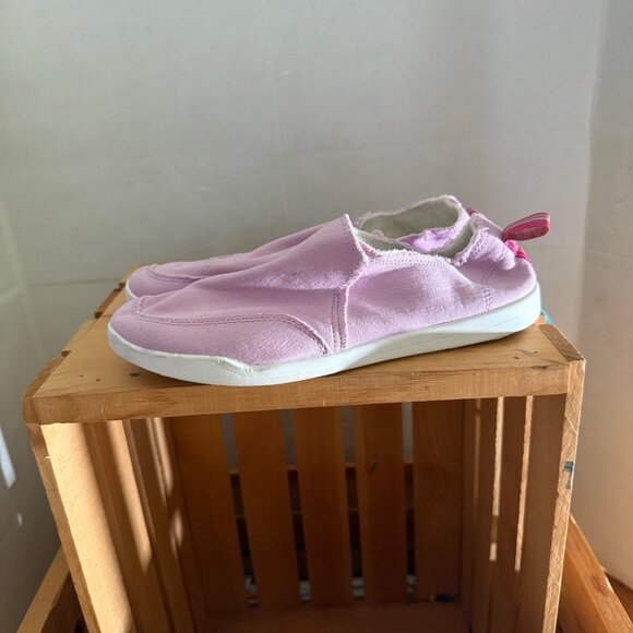 Vionic Beach Size 8 Rose Pink Malibu Canvas Lifestyle Flats Slip On Comfort Shoe - Picture 7 of 15